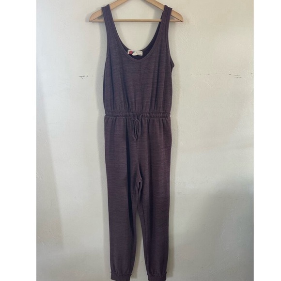 Free People FP Beach Bicoastal Sleeveless Knit Jumpsuit Purple Size Small - Picture 2 of 6
